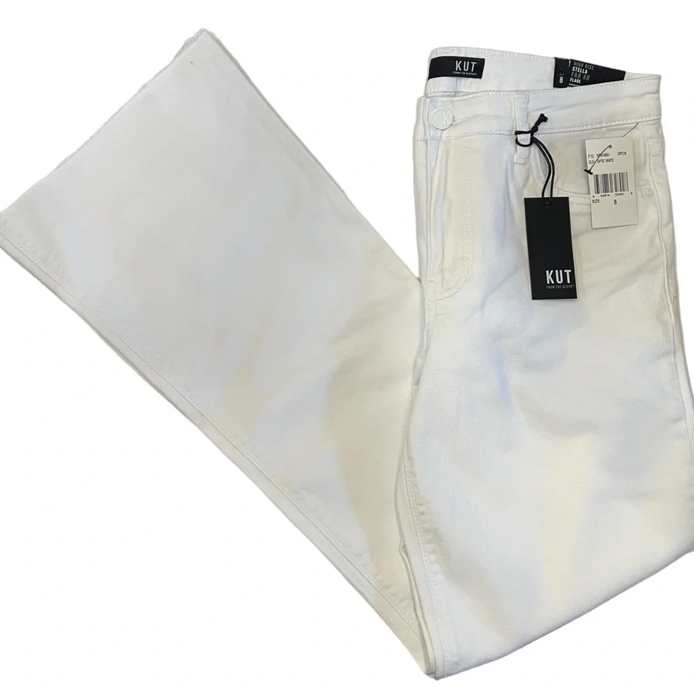 Kut from the Cloth Stella Optic White High Rise Flare Jean - Picture 5 of 15
